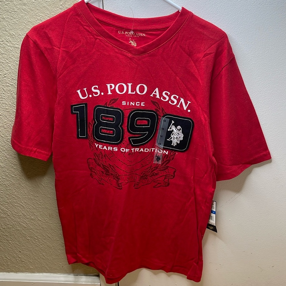 Boys red U.S. Polo shirt, size 18.